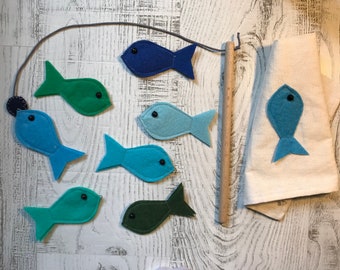 Felt Fishing Game: Montessori Fine Motor Skills Toy