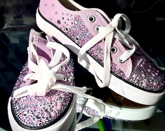 Mädchen Hell lila Strass Segeltuchschuhe