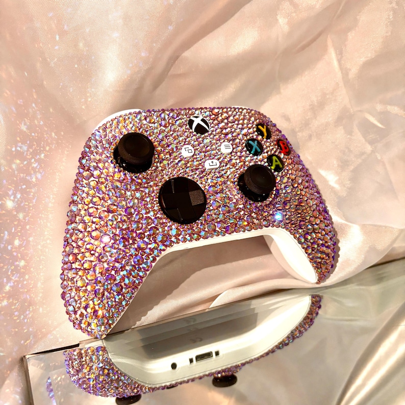 Pink Badazzled Controller Embellished Xbox Controller//crystallised Controller//girl Gamer Gift ...