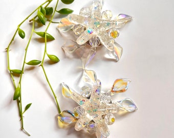 Handmade Starfish Shoe Clips: Sparkly Resin Accessory (2.5")
