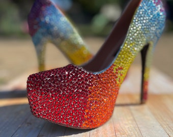 high Heels//crystallised Shoes 