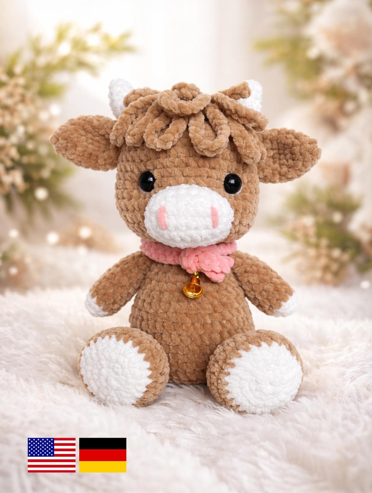 Low-Sew Highland Cow Plush Pattern