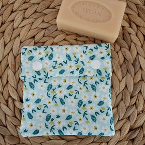 Pochette à savons solides/Étui à savons solides/Pochette imperméable Jardin