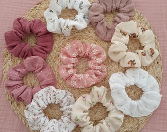 Chouchous Gaze de coton/Scrunchies Gaze de coton