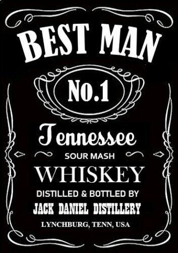 Jack daniels groomsmen label