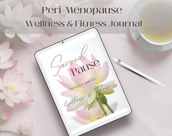 Planificador de bienestar y actividad física en PDF para mujeres mayores de 40 años, diario imprimible de autocuidado para la menopausia y la perimenopausia.