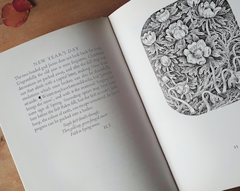 Vintage country book of days, full of folklore & wisdom. Illustrated with pretty woodcuts. A little bit witchy.