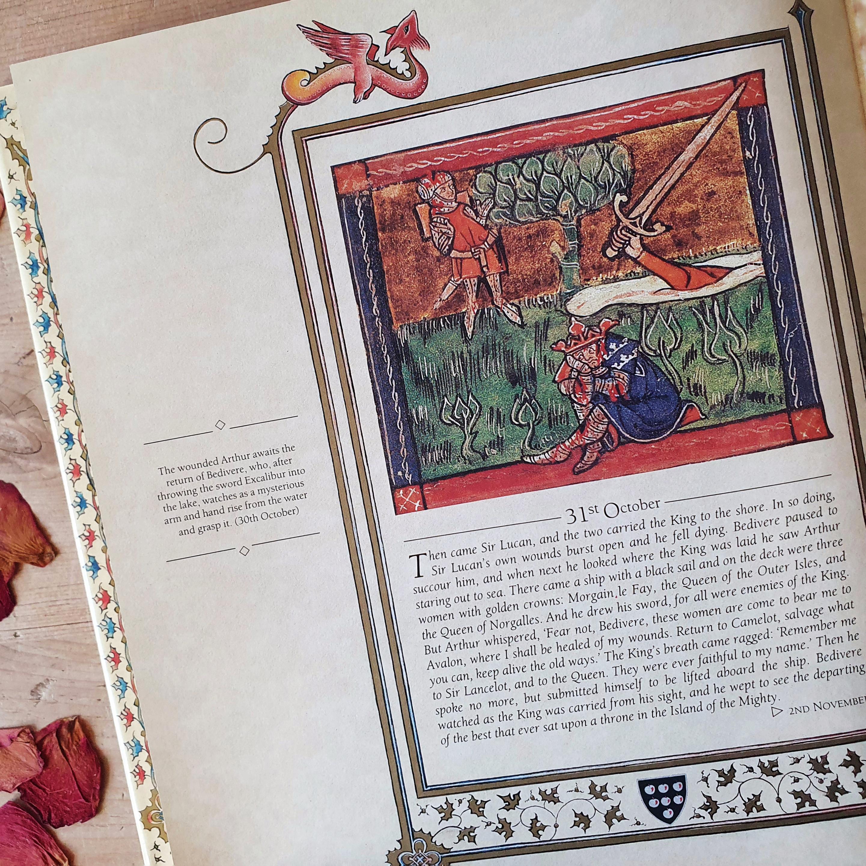 Striking King Arthur Book of Days. Illuminated Calendar Style. Gift ...