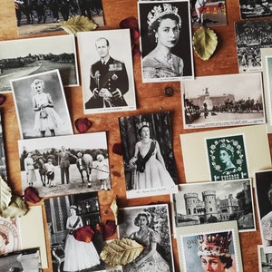 Lot de 5 cartes postales royales vintage. La reine Elizabeth II, le roi Charles, cérémonies royales. De vraies cartes postales photo. éphémères royaux vintage.