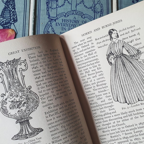 Vintage English history book bundle. 4 books packed with pretty illustrations. Super cute bookset. Regency! Tudors! Victorians! Medieval!