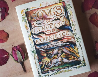 William Blake Songs of Innocence and Experience. Beautiful illustrated vintage poetry book. Mystical, magical and otherworldly.