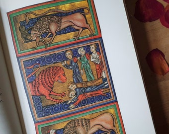 Libro antiguo de bestias. Traducción de un libro medieval sobre folclore animal y criaturas mágicas. Regalo para medievalistas.