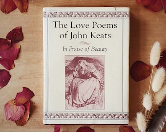 John Keats vintage poetry book. Dainty poetry anthology with pretty illustrations. Perfect for literary lovers + romantics.