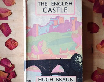 El Castillo Inglés. Libro antiguo de historia de Batsford. Portada coleccionable de Brian Cook.