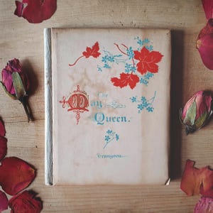 Tennyson "The May Queen" poetry book. Chromolithographs. Medieval style + rare.