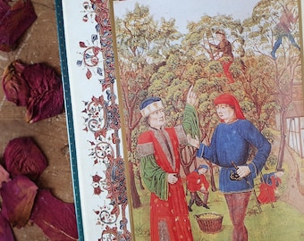 The Medieval Garden Illuminated book of days. Illustrated with gothic art & illuminated manuscripts. Gift worthy.