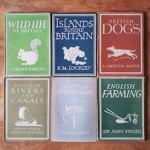 Vintage &quot;Britain in Pictures&quot; Book Series: British Landscape & Wildlife, Illustrated 1940s