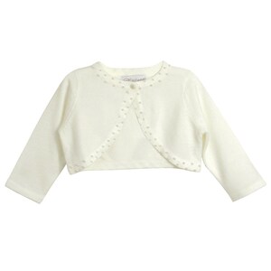 White flower girl cardigan deals