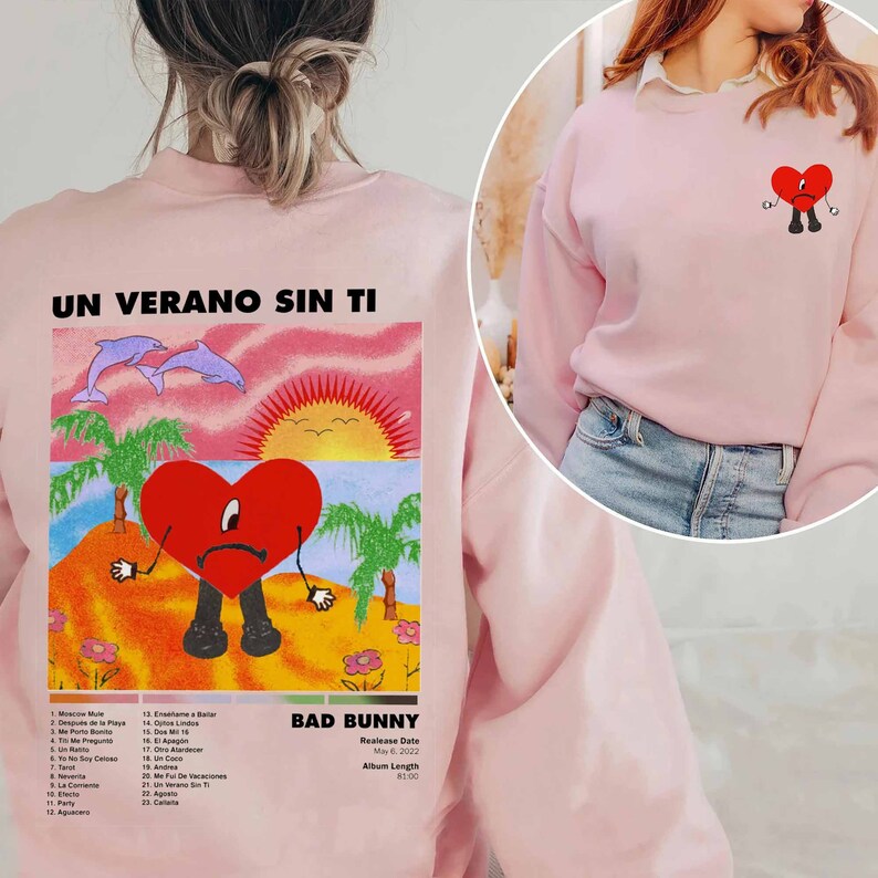 Vintage Bad Bunny Un Verano Sin Ti Sweatshirt Contigo Mejor - Etsy