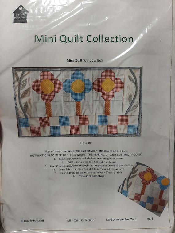 Totally Patched - Mini Quilt Collection - Quilt Window Box 10" x 10"