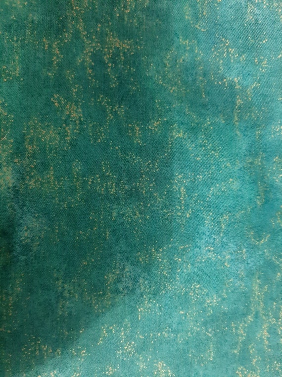 Shimmer Paradise Blue with Metallic By Northcott Clothing Craft Quilting Patchwork Fabric 0.5m