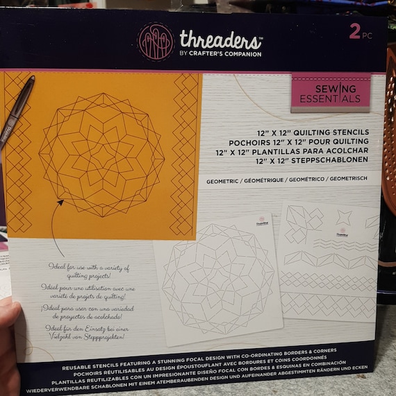 Crafter's Companion THREADERS Quilting Stencil 12" x 12"