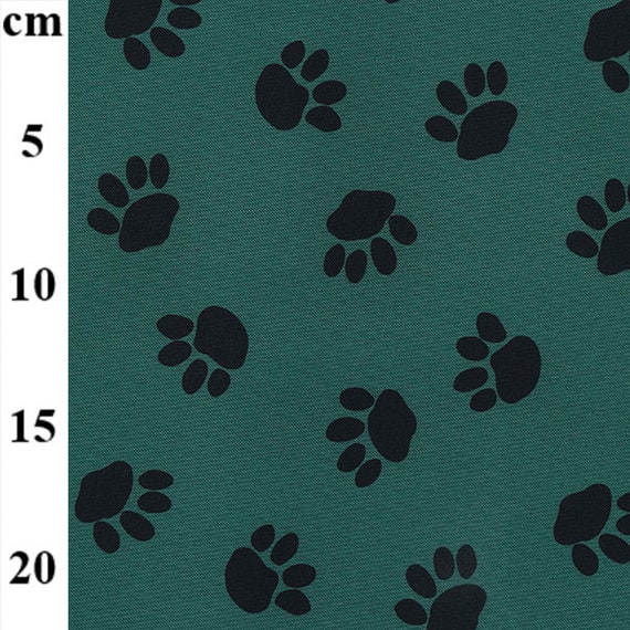 PU Waterproof Print Dog Paws fabric 0.5m