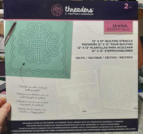 Crafter's Companion THREADERS Quilting Stencil 12" x 12" Celtic