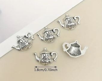 1pc Zinc Alloy Charms Antique Silver Color 14x19mm Teapot Shape Charms Pendants For DIY Necklace Bracelets Jewelry Making