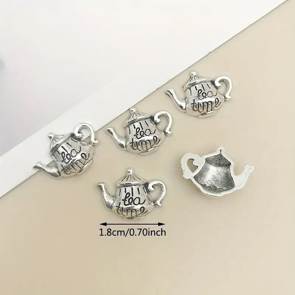 1pc Zinc Alloy Charms Antique Silver Color 14x19mm Teapot Shape Charms Pendants For DIY Necklace Bracelets Jewelry Making