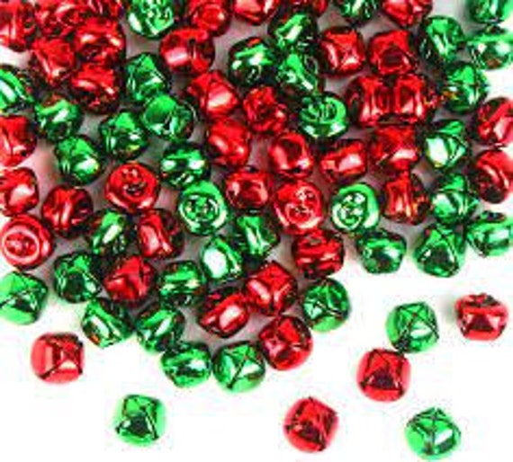 Bells red/green and multi color 12mm x 10
