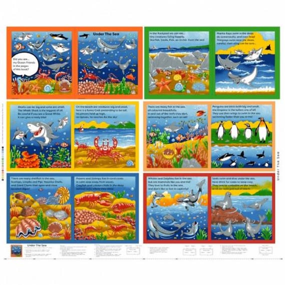 Under The Sea Book  (90cm Panel)