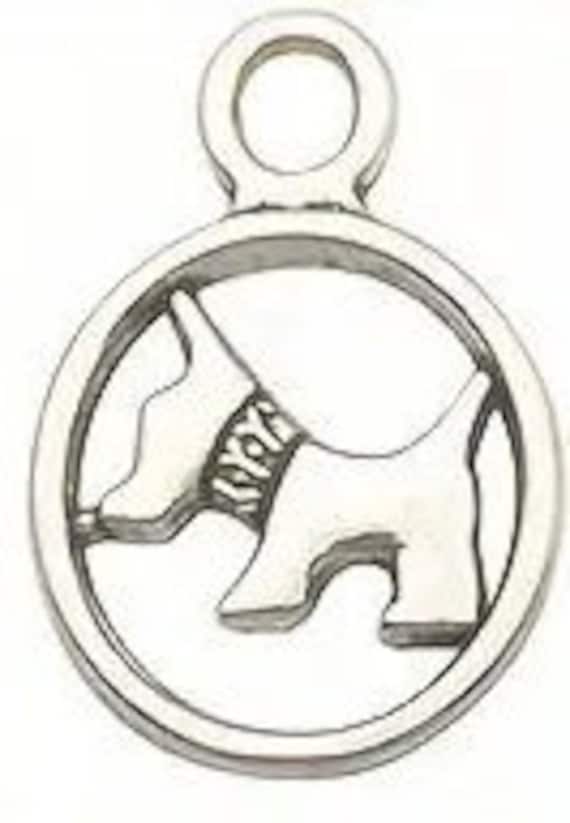 Dog charms  charm Pendants Jewelry Making 2 sided 12x13mm