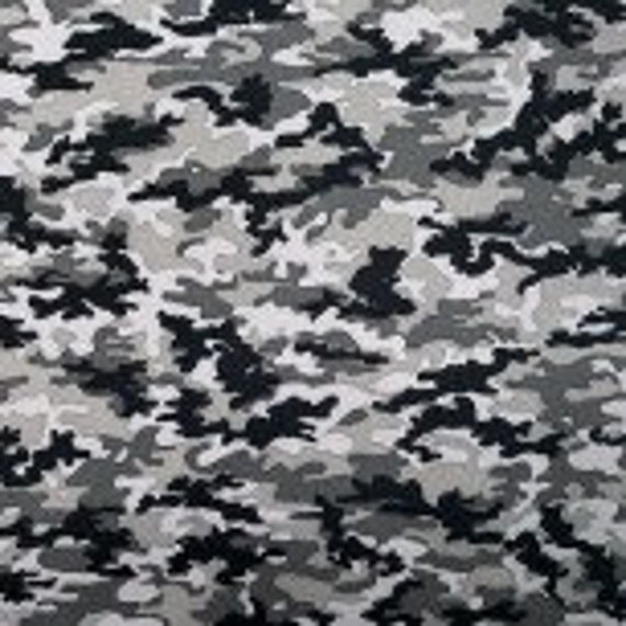 Camouflage Grey 100% Cotton 0.5m