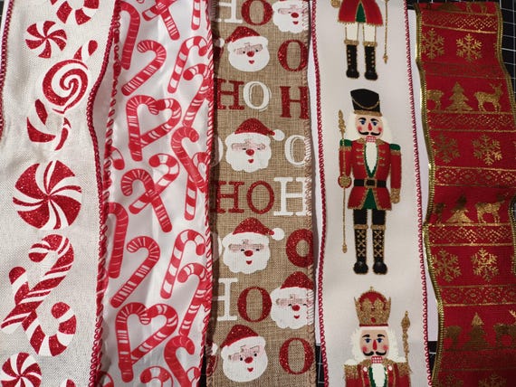 Christmas wired Ribbon