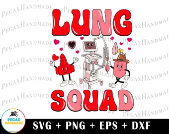 Lung Squad Valentine SVG PNG - Digital Art work designd by PegaxHandmade