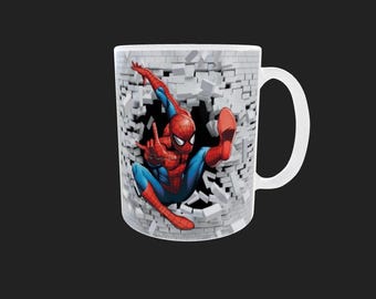 Spiderman Mug, Double-Sided Design