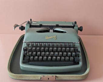 Vintage 1950s RHEINMETALL KsT Typewriter: Portable With OG Case 1