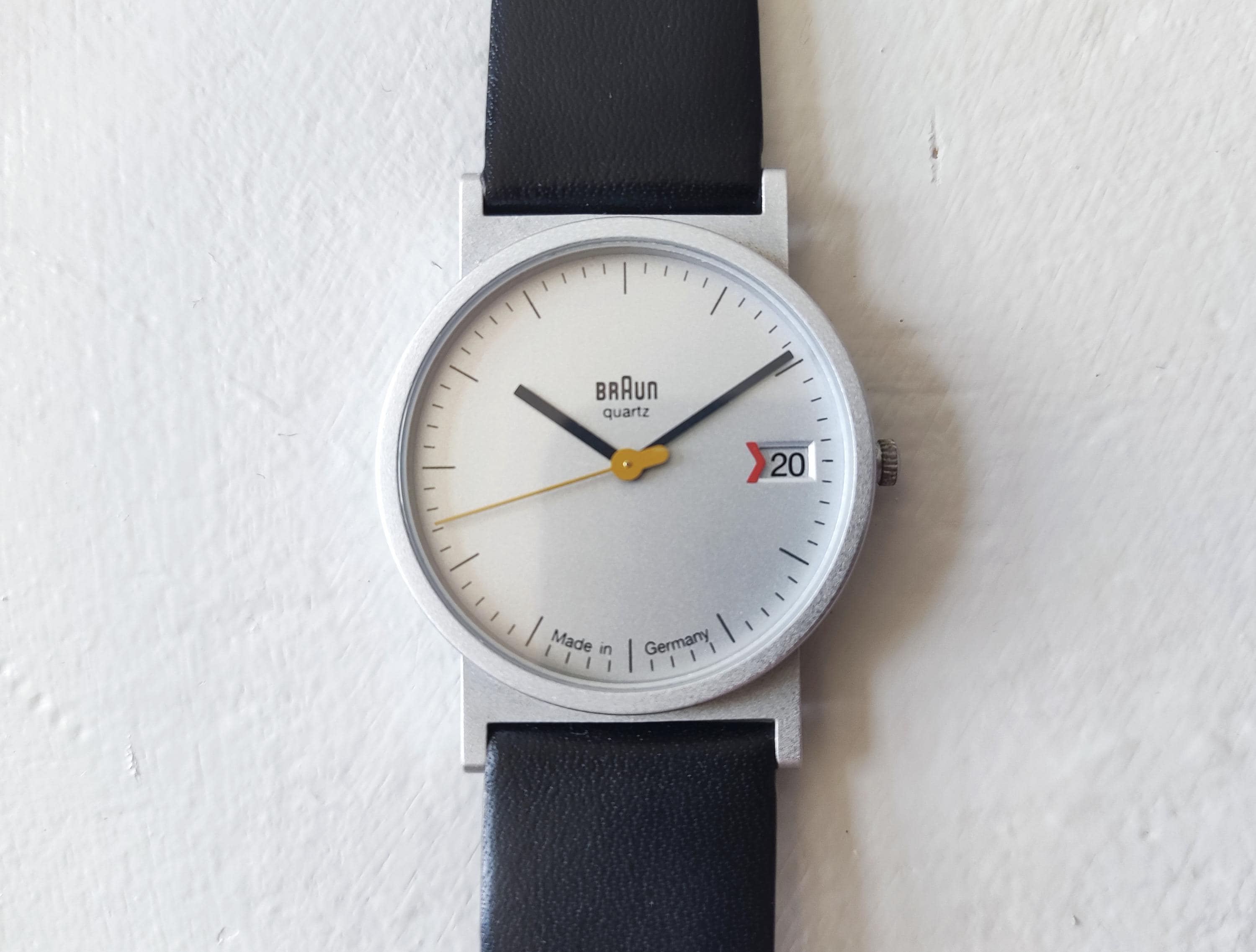 BRAUN 腕時計 WHITE×SILVER MESH BN0032 Braun gents classic watch - white dial and silver