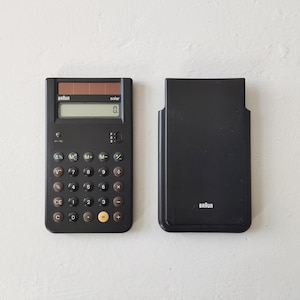 Vintage 1980er Jahre BRAUN ETS 77 Control Solar Taschenrechner: 4777 Dieter Rams Design