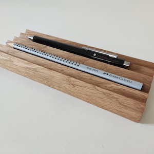Stifthalter Stifteablage Eiche Echtholz Massivholz Vollholz Natur Ablage/Halter für Stifte Danish Geschenk Design Zeitlos Japandi