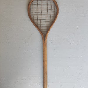 Small 19th Century Antique NO MAKER / BRAND Lawn Tennis Racket | Vintage Wingfield Jefferies Snyder Ayres Major Peck 1880s 1850s 1870s