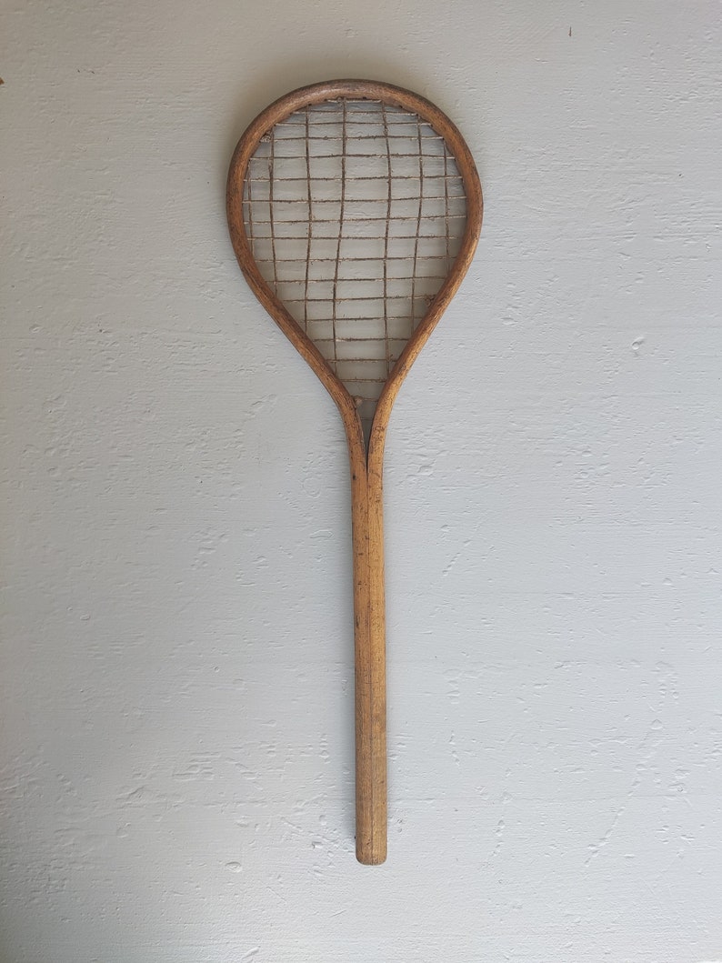 Small 19th Century Antique NO MAKER / BRAND Lawn Tennis Racket Vintage ...