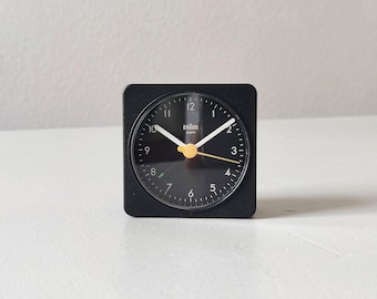 NOS Tiny Braun Alarm Clock AB 1A: 3855 Vintage 1990s Bauhaus Design