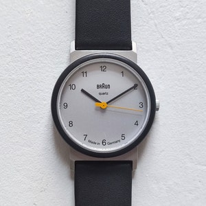NOS Y2K BRAUN Quartz Wrist Watch 3811 AW 12 P. Hartwein Made in Germany | Bauhaus Modernist Rams 10 20 Vtg 90s 1990s