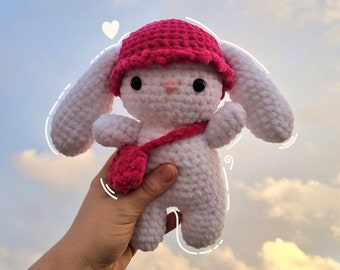 Crochet personnalized bunny plush - Amigurumi handmade rabbit personnalized gift