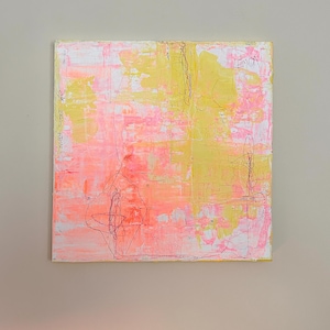Abstract canvas | Square | 40 x 40 cm | Unique | cheerful | summery | acrylic painting | modern art