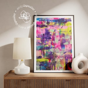 Abstrakte Malerei auf Papier | Original | A3 | Poster | Kunst schenken | Geschenkidee