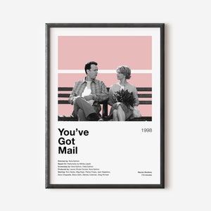 You&#39;ve Got Mail Poster | Tom Hanks, Meg Ryan,  Minimalist Movie Poster, Vintage Retro Art Print, Wall Art Print, Home Decor
