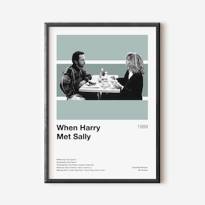 When Harry Met Sally Movie Poster | Meg Ryan, Minimalist Movie Poster, Vintage Retro Art Print, Custom Poster, Wall Art Print, Home Decor